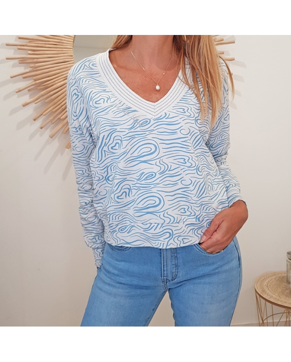 Sweat Mollie bleu Tropéziennes