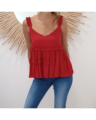 Top kamila Tiffosi rouge