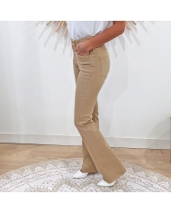 Jean Célia Garcia beige longueur 32