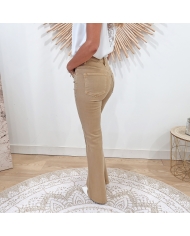 Jean Célia Garcia beige longueur 32