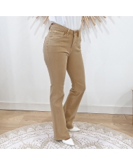 Jean Célia Garcia beige longueur 32