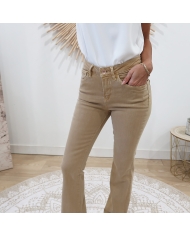 Jean Célia Garcia beige longueur 32