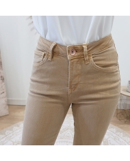 Jean Célia Garcia beige longueur 32