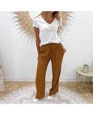 Pantalon Java camel Les Tropéziènnes