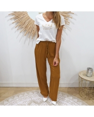Pantalon Java camel Les Tropéziènnes