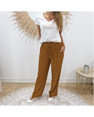 Pantalon Java camel Les Tropéziènnes