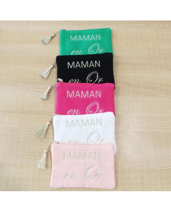 Pochette Maman je t'aime brodé