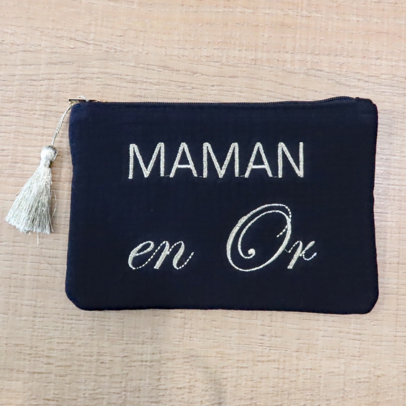 Pochette Maman en or