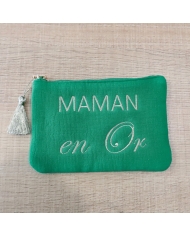 Pochette Maman en or