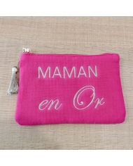 Pochette Maman en or