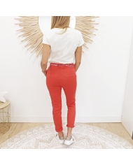 Pantalon chino Molly fraise