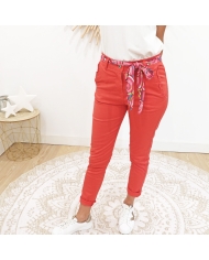 Pantalon chino Molly fraise