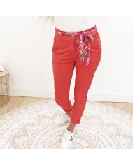 Pantalon chino Molly fraise