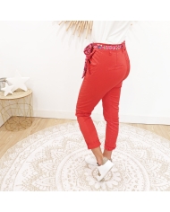 Pantalon chino Molly fraise