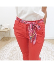 Pantalon chino Molly fraise