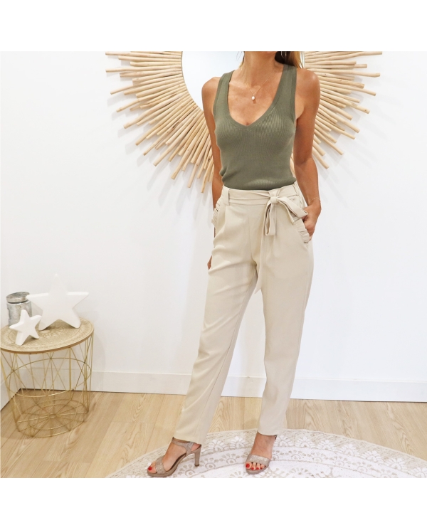 Pantalon Emilia beige