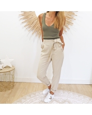 Pantalon Emilia beige