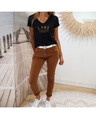 T-shirt Cryosol noir Tropéziennes