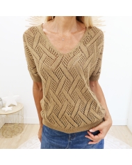 Top maille Golden Brown