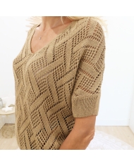 Top maille Golden Brown