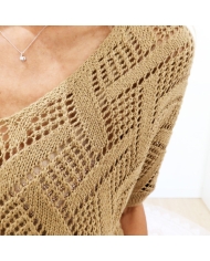 Top maille Golden Brown