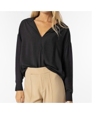 Chemise Molva noire Tropéziennes