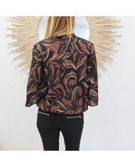 Blouse Kadorita Chocolat KAFFE