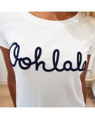 T-shirt Ohlala blc/marine