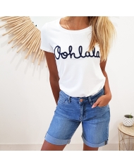 T-shirt Ohlala blc/marine