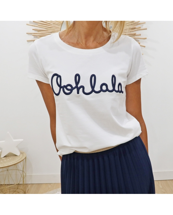 T-shirt Ohlala blc/marine