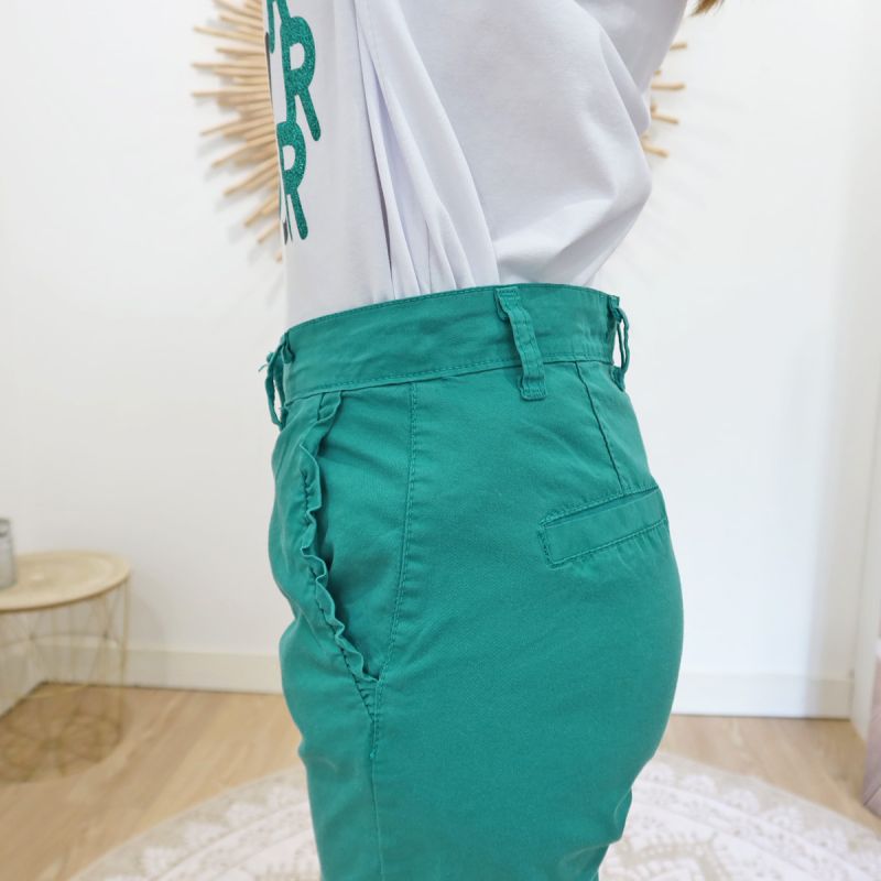 Pantalon chino Molly turquoise