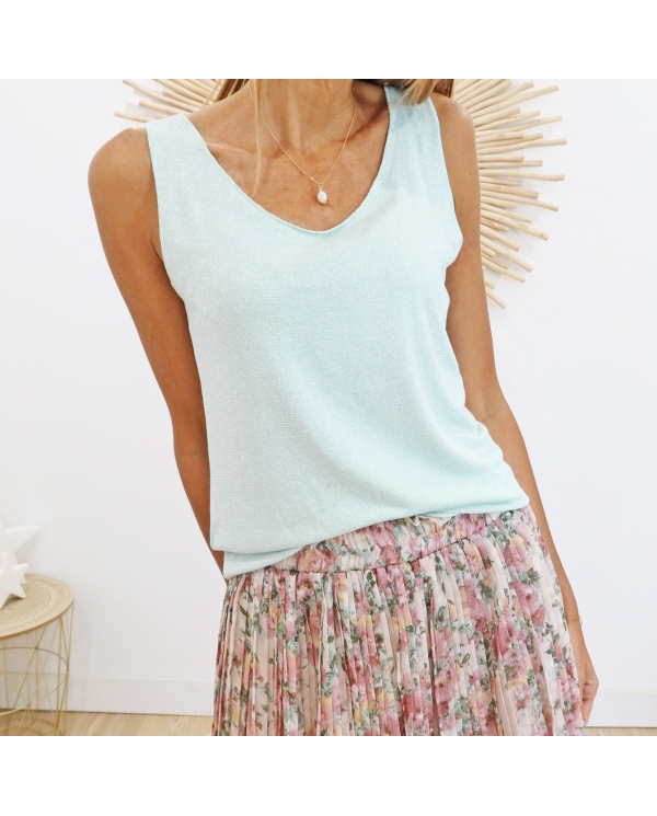 Top Sophia vert d'eau