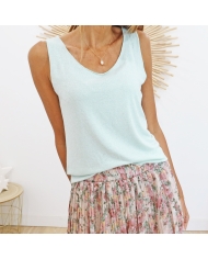 Top Sophia vert d'eau