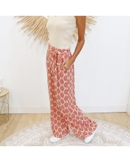 Pantalon Karen rouge/beige