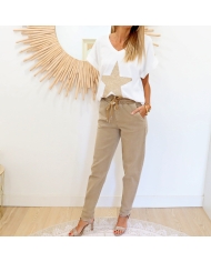 Jean jogg Lidia taupe