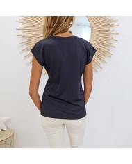 T-shirt Kalise Kaffe noir