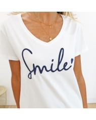T-shirt Smile marine