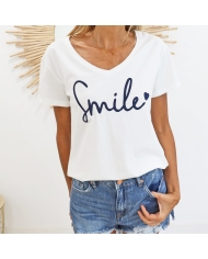 T-shirt Smile marine