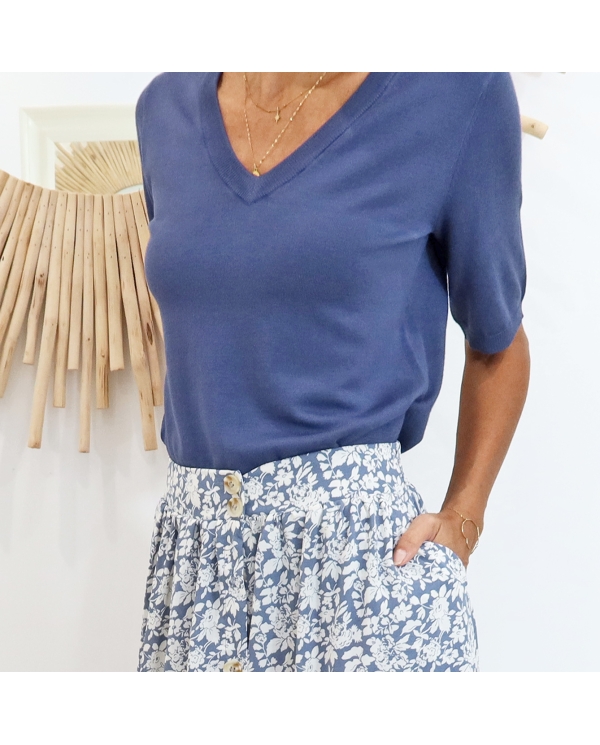 Pull Kalizza M-courtes bleu Kaffe