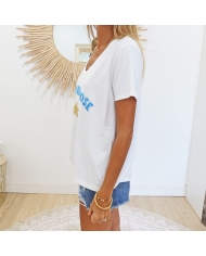 T-shirt La vie en rose (ciel)