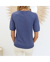 Pull Kalizza M-courtes bleu jean Kaffe