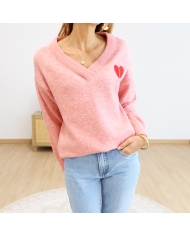 Pull Persan rose Tropeziènnes