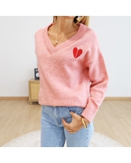 Pull Persan rose Tropeziènnes