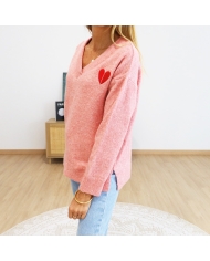 Pull Persan rose Tropeziènnes