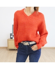 Pull Katrina Kaffe rouge