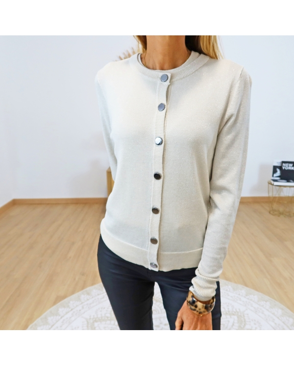 Gilet Karegina KAFFE vanille