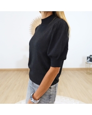 Pull M/Courtes Karegina KAFFE noir