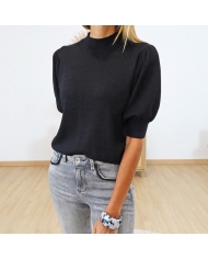 Pull M/Courtes Karegina KAFFE noir