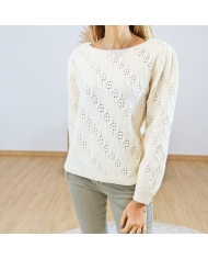 Pull KAmeridith KAFFE écru