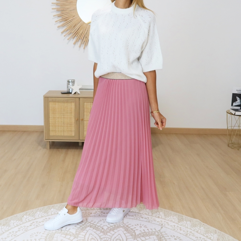 Next PETITE FIT - MIDI - Jupe plissée - pink/rose